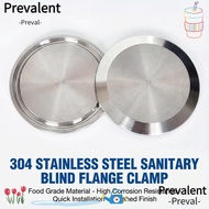 PREVALENT Tri Clamp TC Blind Cover, Quick Opening Stainless Steel Sanitary End Cap, Durable 1.5" 2" 