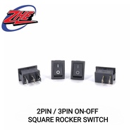 2 PIN / 3 PIN ON-OFF MINI ROCKER SWITCH SPST 6A/250V ( BLACK ) (1002196/2197)