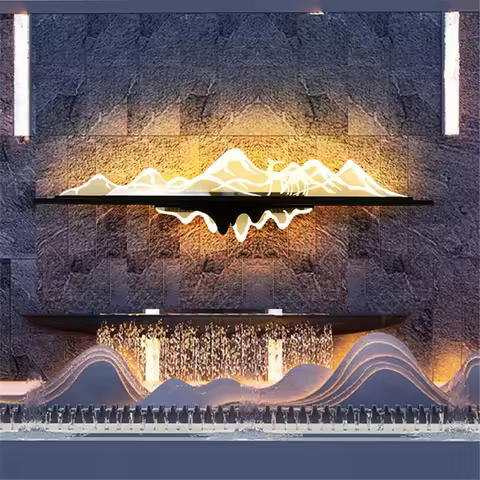 GISELLE Electricity Outdoor Mural Lamp Creative Landscape Waterproof Mural Courtyard Wall Garden Com