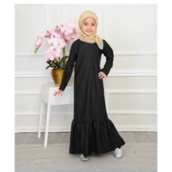 jubah muslimah murah baju perempuan muslimah dress kanak kanak perempuan muslimah (SIZE 2 TO 12)