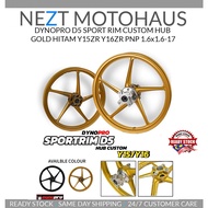 DYNOPRO D5 SPORT RIM CUSTOM HUB GOLD HITAM Y15ZR Y16ZR PNP 1.6x1.6-17