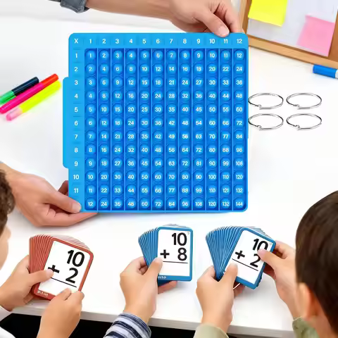 Math Flash Cards Game With Board Silicone Math Operation Games For Home Nursery Classroom Division A