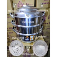 22cm-40cm 3-LAYER Aluminum Cat CAP Steamer Pot (Smooth &amp; Large Hole) Steam Pot Steamer Cookware Pot/Steam Steamer Pot