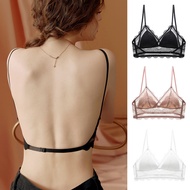 Ice Silk Big Backless Small Breast Bra Thin Wireless Bra Invisible Lingerie Dress Vacation Woman Lingerie