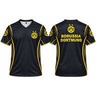 Ministry of Defense Borussia Dortmund BVB 09 Black Short Sleeve V-Neck Football Jersey
