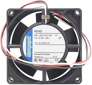 8314/2 ebm-papst DC Axial Fan8314 2 DC 12-31.5V 24V Nom 0.7-4.8W 58-152mA 1680-4150RPM 52m³/h 60Pa T