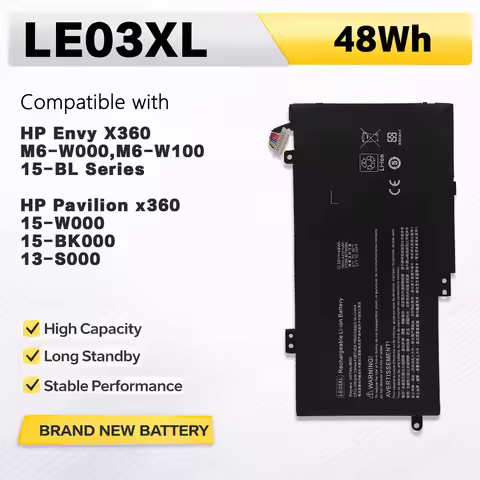 PowerHub LE03XL Laptop Battery For HP ENVY X360 M6-W Series Pavilion X360 15-W 15-BK 13-S HSTNN-UB60