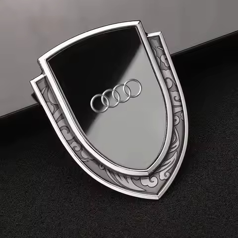 Metal Car Fender Body Emblem Shield Decoration Stickers For Audi A4 A4L A5 A6 A7 A8 A8L TT Q1 Q2 Q3 