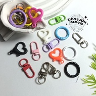 GANTUNGAN Love Lobster Hook, Round Open Claps/ Ring DIY/ Bag Keychain