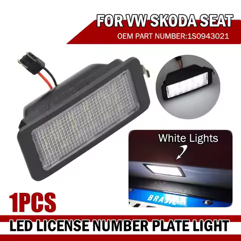 Car License Number Plate Lights LED 5700K For VW up!/e-up! Skoda Citigo/E-Citigo Seat Mii/e-Mii Ibiz