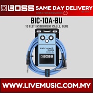 Boss BIC-10A Straight to Right Angle Instrument Cable, 10 foot (BIC10A BIC 10A)