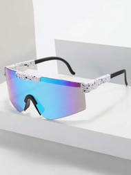 1入組男士彩色塑料滑雪護目鏡騎行和運動時尚眼鏡適合戶外活動
