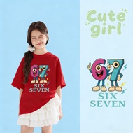 (Shipped within 24 hours) Unisex children's summer crew neck short-sleeve loose T-shirt with cartoon