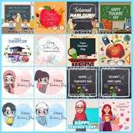 Stiker Selamat Hari Guru Label Sticker Happy Teachers Day Dekorasi