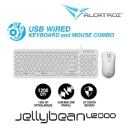 Alcatroz JellyBean U2000 USB Wired Keyboard and Mouse Combo