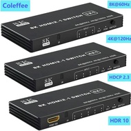 HDMI 2.1 Switch Splitter 120Hz 3/4/5-port HDMI 4K 120Hz Splitter Switcher CEC 48gbps HDMI 2.1 Switch