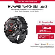 HUAWEI WATCH Ultimate 2 Smart Watch | Ultra Reliable Liquid Metal | 150-Meter Diving