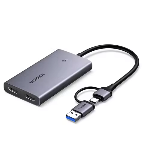 UGREEN HDMI Capture Card 2K@ 30 Capture & 4K Loop-out HDMI to USB/Type-C Video Grabber for Computer