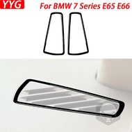 For BMW 7 Series E65 E66 2002-2008 Piano Black Defogger Air Outlet Panel Trim Cover Car Interior Dec