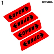 [SM]4Pcs/Set Car Door Open Sticker Reflective Tape Safety Warning Sign Auto Decal