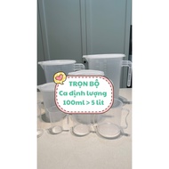 Combo of 8 measuring cups of all sizes from 5L to 100ml for brewing tea, making milk tea, measuring 