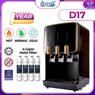 iPRO Mild Alkaline Hot Warm Cold Desktop Water Dispenser D17 Cooling - With 4 pcs Jakim Halal Filter