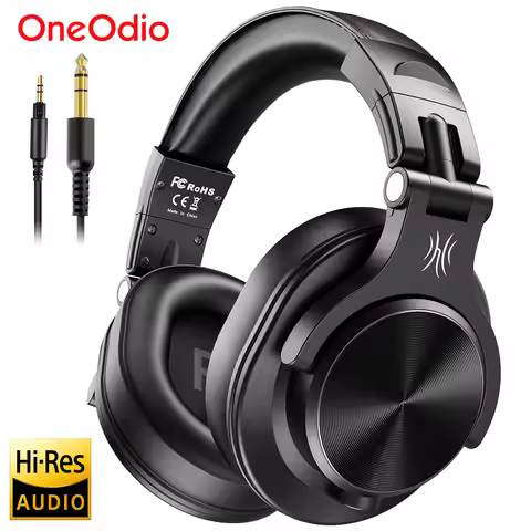 Oneodio A71 Wired HiFi Headphones With Mic Over Ear Stereo Hi-Res Headset Studio DJ Headphone For Re