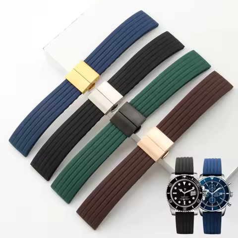 Non-Dust Silicone Watch Strap for Seiko No. 5 Strap Rubber Ber Seiko5 Pilot Water Ghost Watch Band S