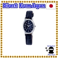 【Direct From Japan】 [Citizen Q &amp; Q] Watch Analog Waterproof Leather Belt VZ89-305 Ladies Navy pd