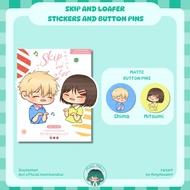 Skip and Loafer Stickers & Button Pins| MingMauiArt