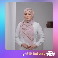 Tudung bawal ala Fareha printed bidang 55 2.0 voile chiffon tiada diamond