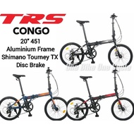 The All New TRS CONGO 20"(451) Folding Bike Aluminium Frame Shimano Tourney TX Disc Brake Upgrade Version Available