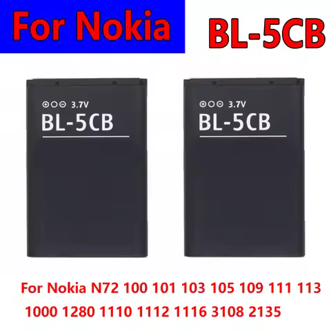 BL-5CB BL5CB Phone Battery For Nokia N72 100 101 103 105 109 111 113 1000 1280 1110 1112 1116 3108 2