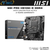 [ MSI MOTHERBOARD PRO H610M-E ] DDR4 DDR4 Intel H610 Chipset Motherboard