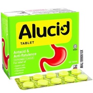 Alucid Antacid Tablets 10s (Ubat Kunyah Gas Angin Perut Kembung Sakit Gastrik)