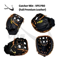 VPS Softball Catcher Mitt - VPS Pro Series (Full High Grade Leather) - Black 34 inches // Sarung Tan