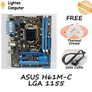 【FREE GIFT】 ASUS H61M-C / H61M-K motherboard | H61 | LGA 1155 | 2nd 3rd Gen Intel | mATX micro ATX -