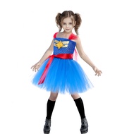 Children Captain Marvel Princess Dress Halloween Costume Wonder Woman Holiday Costume Costume