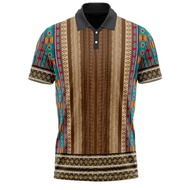 Polo shirt for men ready to ship Philippine Ethnic/ Tribal Modern Barong Polo Shirt