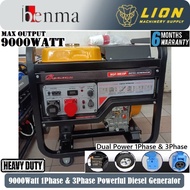 Benma 9000Watt Diesel Generator Set Dual Power(1Phase & 3Phase)9GF-MEDP - Heavy Duty & Battery Start