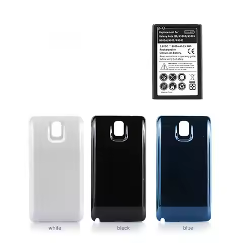 1x 6800mAh EB-B800BE Extended Battery + Back Color Cover For Samsung Galaxy Note III 3 N9000 N900 N9