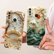 For Tecno Camon 11 Pro Case CF8 Popular Flower Painting Cover Soft Liquid Silicone Phone Cases For T