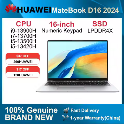 2024 HUAWEI MateBook D16 SE/D16 i9-13900H/i7-13700H/i5-13500H/i5-13420H 16GB 512GB/1TB 16-inch SSD L
