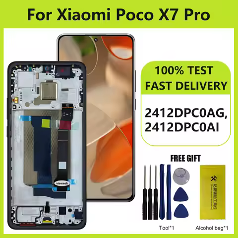 AMOLED X7Pro For POCO X7 Pro 2412DPC0AG 2412DPC0AI LCD Display Touch Screen Digitizer for Xiaomi Poc