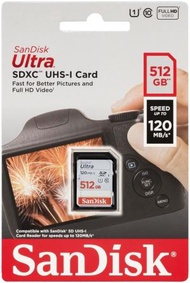 SanDisk - 512GB Ultra UHS-I SDXC 記憶卡 120MB/s (SDSDUN4-512G-GN6IN)