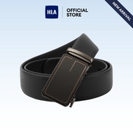 HLA Solid Colour Automatic Buckle Leather Belt Men -HZPAD6W058A58