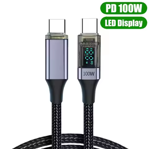 PD 100W 0.5M/1M/2M USB Type C To C Fast Charging Cable For iPhone 15 16 17 iPad Laptop Data Charger 