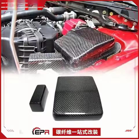 For Mitsubishi Lancer Evolution EVO X 2008 Carbon Fiber Engine Bay Dress-Up Fuse Box & Battery Cover