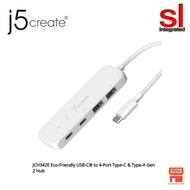 j5create Eco-Friendly USB-C to 4-Port Type-C & Type-A Gen 2 Hub (JCH342E)