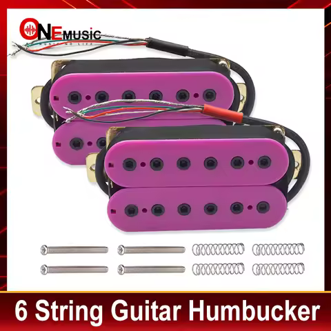 Electric Guitar 12 Adjustable Hex Screw Dual Coil Pickup for 6String Guitar Coil Splitting Pickup N7